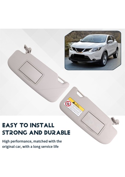 Nissan Qashqai 2016-2021 Için Ayna Ön Güneşlik Montajlı Araç Iç Güneşlik (Yurt Dışından) indirimleri