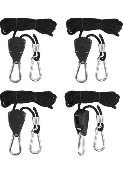 Adet 1/8 Inç Ayarlanabilir Ağır Hizmet Tipi Halat Askısı - Büyüyen Işık Armatürleri Için Güçlendirilmiş Metal Iç Dişliler ve Mandallar (Yurt Dışından)