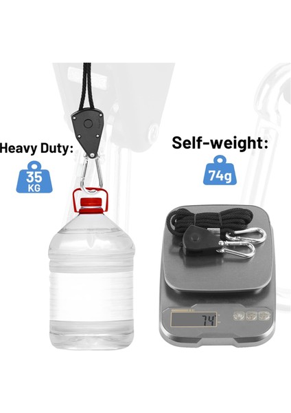 Adet 1/8 Inç Ayarlanabilir Ağır Hizmet Tipi Halat Askısı - Büyüyen Işık Armatürleri Için Güçlendirilmiş Metal Iç Dişliler ve Mandallar (Yurt Dışından) modelleri