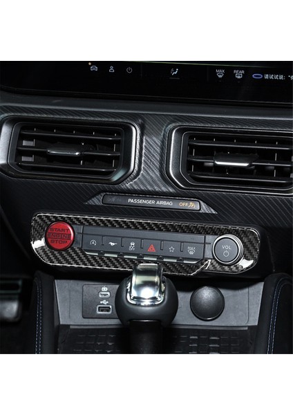 Ford Mustang Gt 2024 2025 Için Gerçek Karbon Fiber Araç Merkezi Kontrol Yıldız Düğmesi Paneli Iç Döşemesi (Yurt Dışından) modelleri