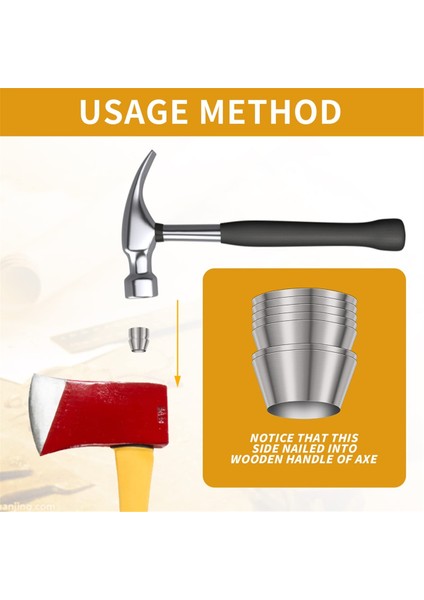 35 Parça Güvenli Yuvarlak Sap Kamaları, Konik Tokmak Sap Kaması Seti, Sledge Sapı Için (Yurt Dışından) fırsatları