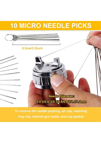 Sprey Temizleme Kiti 17 Parça Çok Amaçlı Boya Tabancası Fırçası Temizleme Aleti Naylon Mini Tüp Fırçalar ve Iğneler ile (Yurt Dışından) fiyatları