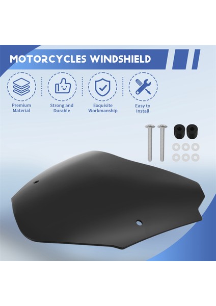 Motosiklet Spor Rüzgar Deflektörü Retro Ön Cam Siyah (Yurt Dışından) fırsatları