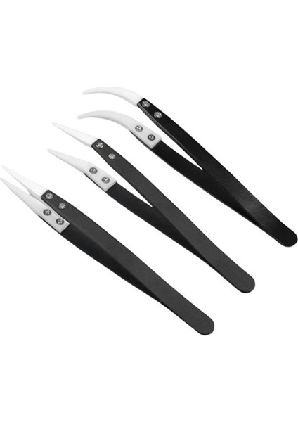 Siyah Saplı 3 Adet Seramik Cımbız Bakım ve Sıkma Aleti (Yurt Dışından)
