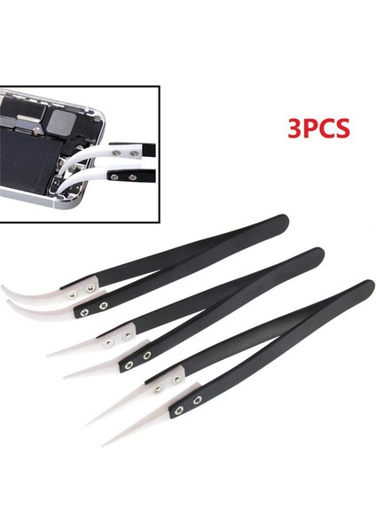 Siyah Saplı 3 Adet Seramik Cımbız Bakım ve Sıkma Aleti (Yurt Dışından) fiyatları