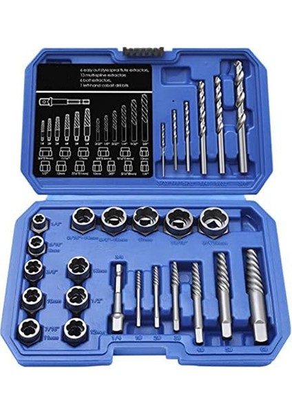 Vida ve Cıvata Çıkarma Seti Altıgen Adaptörlü Matkap Ucu, Kırık Somun Çıkarma Seti, Soyulmuş Vida Çıkarma Seti (Yurt Dışından)