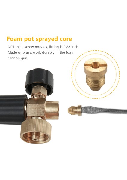 Adet Köpük Topu Delikli Nozul Ucu, Kar Köpük Üfleme Borusu Için Yüksek Yedek Dişli Nozul, 1,1 mm (Yurt Dışından) modelleri