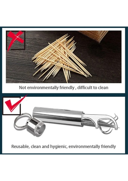 Diş Ipi Metal Kürdan Seti Yeniden Kullanılabilir Kürdanlar Taşınabilir Kürdan Diş Ipi Diş Temizleyici Ağız Bakımı Temizlik Araçları (Yurt Dışından) fırsatları