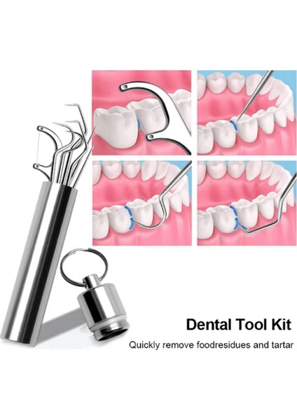 Diş Ipi Metal Kürdan Seti Yeniden Kullanılabilir Kürdanlar Taşınabilir Kürdan Diş Ipi Diş Temizleyici Ağız Bakımı Temizlik Araçları (Yurt Dışından) indirimleri