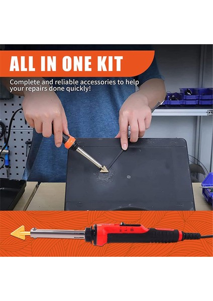 100W Plastik Kaynak Kiti 2'si 1 Arada Plastik Kaynak Kiti Lehimleme Demiri Yüzey Onarımı Araba Kano Kaynak Aleti Ab Fişi (Yurt Dışından) fiyatları