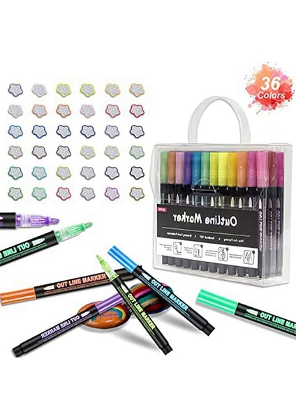 12 Renk Anahat Metalik Kalemler, Akrilik Boya Kalemi (Yurt Dışından) indirimleri