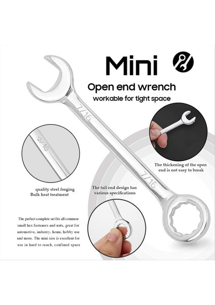 20 Parça Açık Uçlu Anahtar Seti, Mini Metrik Sae Kombine Anahtar Seti (Yurt Dışından) modelleri