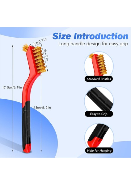 3'lü Tel Fırça Seti, Temizlik, Pas Sökücü, Kir Temizleyici, Metal Fırça ve Boya Ovma Için 7 Inçlik Küçük Tel Fırçalar (Yurt Dışından) modelleri