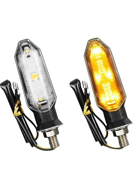 Adet Evrensel LED Motosiklet Dönüş Sinyal Lambası Arka Lambalar Lambası 12V IP67 Su Geçirmez Amber Flaşör Gösterge Sinyal Lambası (Yurt Dışından)