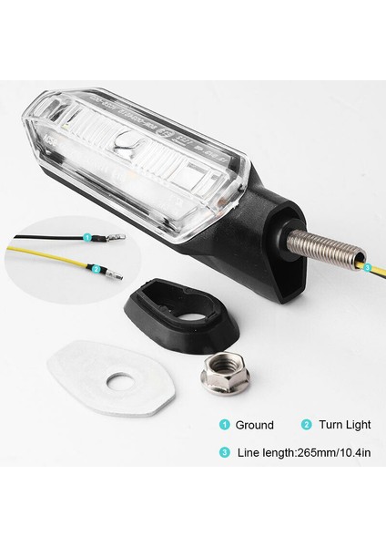 Adet Evrensel LED Motosiklet Dönüş Sinyal Lambası Arka Lambalar Lambası 12V IP67 Su Geçirmez Amber Flaşör Gösterge Sinyal Lambası (Yurt Dışından) fırsatları