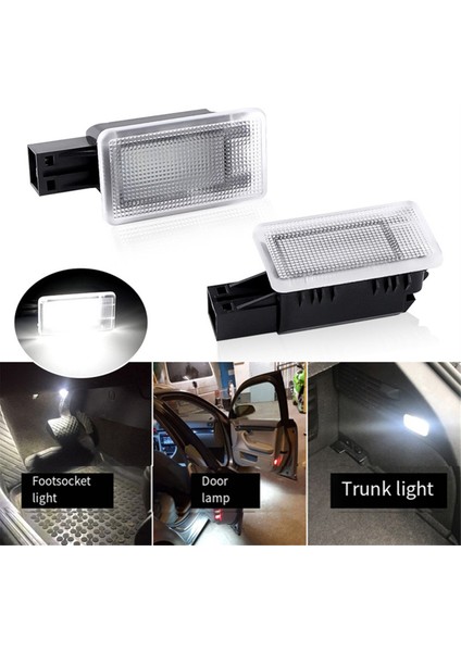 Volvo V40 V40CC V60 S60 S80 XC40 Için 1 Çift LED Nezaket Bagaj Bagaj Lambası Ayak Boşluğu Hoş Geldiniz Kapı Lambası 1286317 (Yurt Dışından)