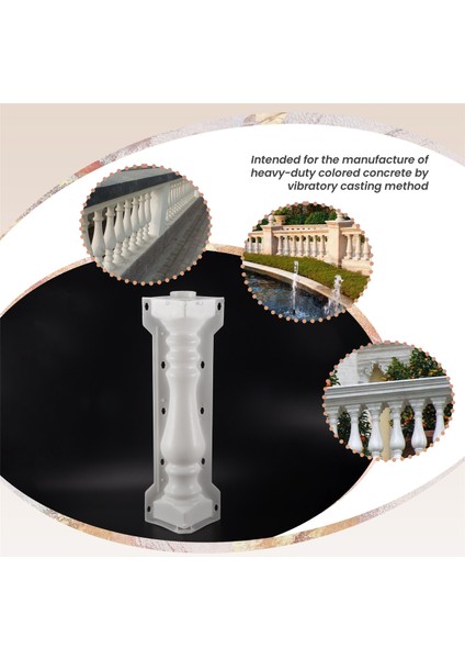 60X14CM Roma Sütun Kalıbı Balkon Bahçe Havuz Çiti Çimento Korkuluk Alçı Beton Kalıp Sütun Kalıbı Korkuluk Bina (Yurt Dışından) fiyatları