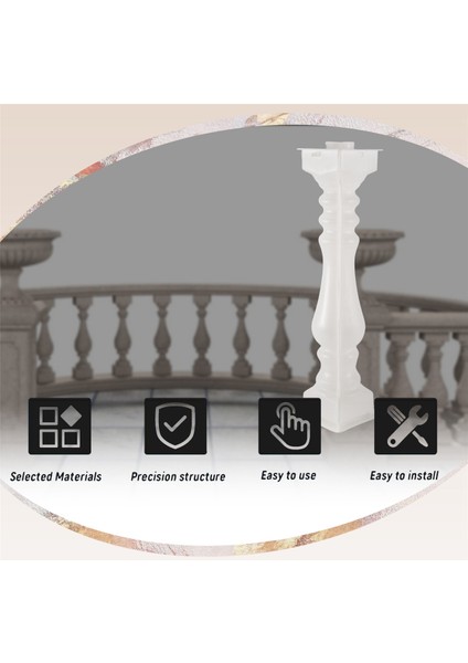 60X14CM Roma Sütun Kalıbı Balkon Bahçe Havuz Çiti Çimento Korkuluk Alçı Beton Kalıp Sütun Kalıbı Korkuluk Bina (Yurt Dışından) modelleri