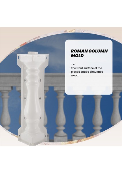 60X14CM Roma Sütun Kalıbı Balkon Bahçe Havuz Çiti Çimento Korkuluk Alçı Beton Kalıp Sütun Kalıbı Korkuluk Bina (Yurt Dışından) fırsatları