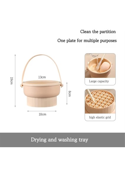 Kurutma Tutuculu Silikon Makyaj Fırçası Temizleyici - Temizleme Aracı (Yurt Dışından) fiyatları