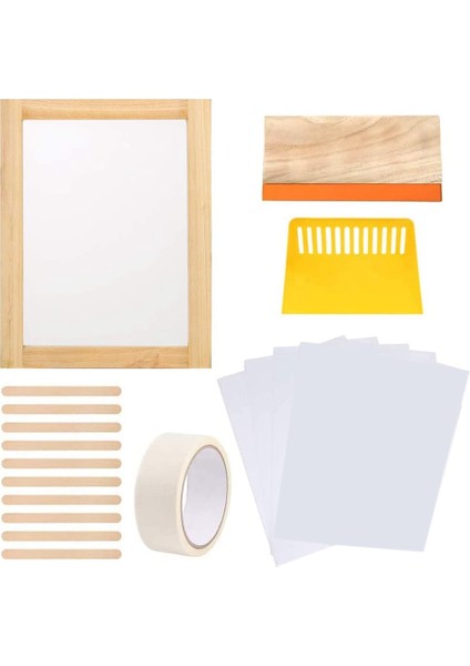 Serigrafi Baskı Başlangıç Seti, 10 x 14 Inç Ahşap Serigrafi Baskı (Yurt Dışından)