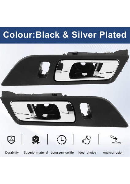 Ford Mustang 2015-2018 FR3Z6322601AA FR3Z6322600AA Için 1 Çift Iç Kapı Kolu Krom FR3Z-6322601-AC FR3Z-6322600-AC (Yurt Dışından) fırsatları