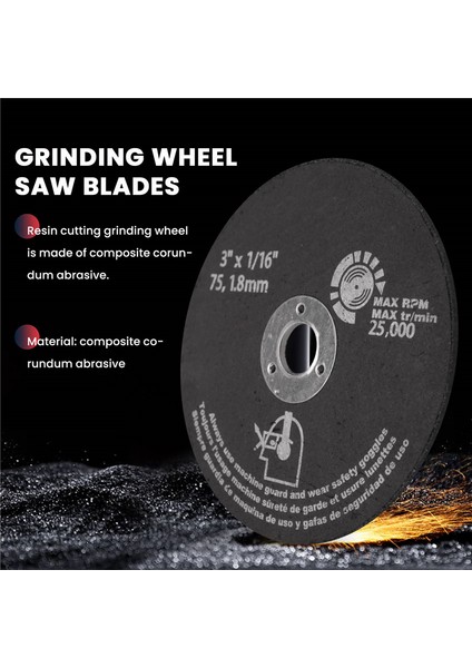 15 Adet 3 Inç 75 mm Kesme Tekerleği Reçine Kesme Diski Fiber Dairesel Testere Bıçakları Metal Kesme Için 75X1.6X10MM (Yurt Dışından) indirimleri