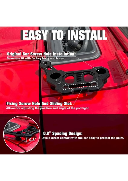 Jeep Jl/jt A Sütunu Için Çift Işık Çubuğu Montajı 2018-2025 (Yurt Dışından) fiyatları