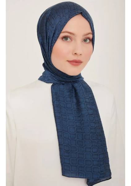 Trend Dama Şal 2 - 1141 Koyu Mavi