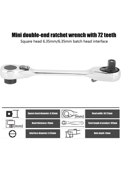 1/4 Inç Mini Cırcırlı Anahtar 72 Dişli Cırcırlı Anahtar Aleti (Yurt Dışından) fırsatları