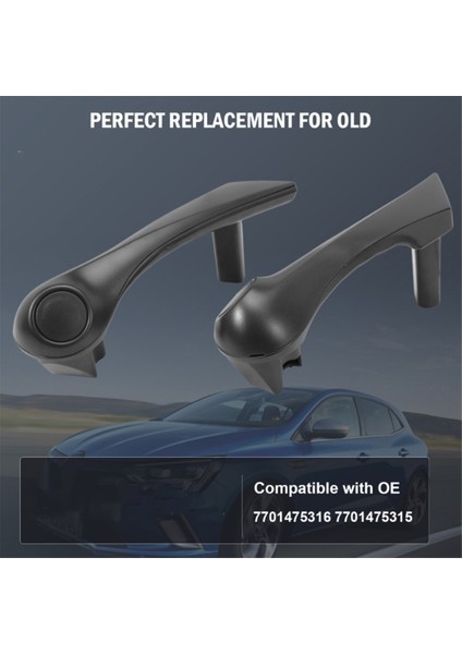 Renault Megane Mk2 2002-2009 Için 1 Çift Ön Iç Kapı Tutma Kolu Sol ve Sağ 7701475315 7701475316 (Yurt Dışından) fırsatları