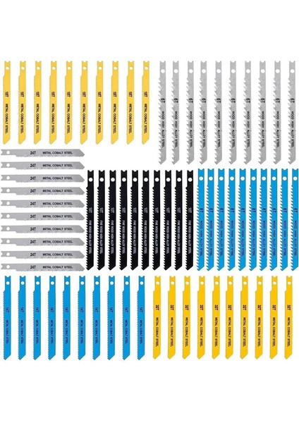 Dekupaj Testeresi Bıçakları U-Saplı 70 Parça Seti, 6-32 Tpı Dekupaj Testeresi Bıçakları (Yurt Dışından)