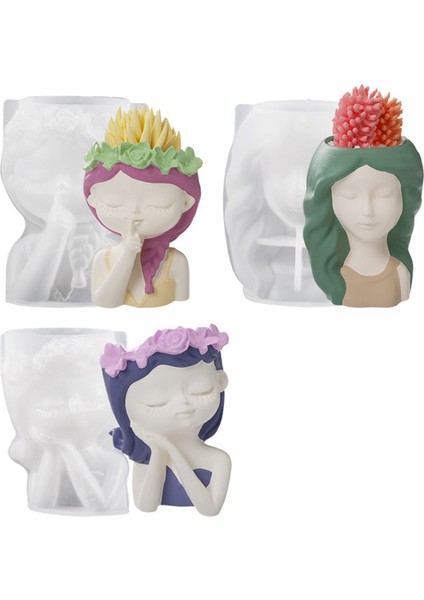 Parça Saksı Silikon Kalıp Kendin Yap El Yapımı El Sanatları Dekorasyon Vazo Kalıbı Beton Reçine Alçı Mum Kristal Epoksi Kalıp (Yurt Dışından)