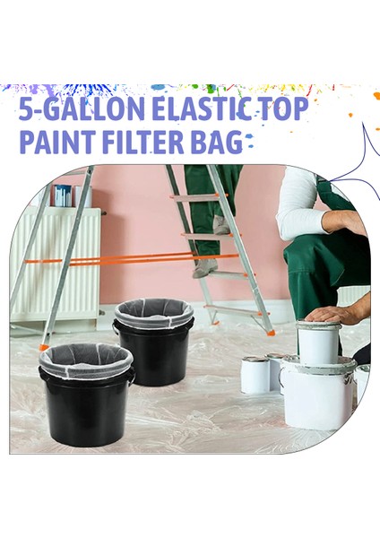 25 Adet 5 Galonluk Elastik Üst Boya Süzgeç Torbası Beyaz Ince Örgü Torba Hidroponik Boyama Bahçecilik Için Boya Filtre Torbası (Yurt Dışından) fırsatları
