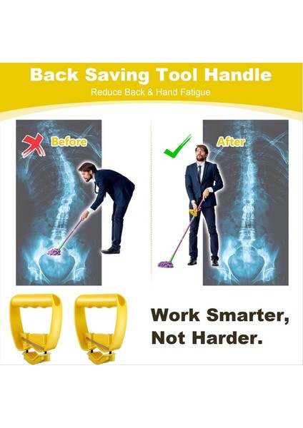 1 Paket Sırt Tasarrufu Aleti, Emek Tasarrufu Sağlayan Ergonomik Kürek / Tırmık Sapı (Yurt Dışından) indirimleri