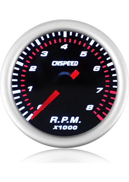 Cnspeed 2 Inç 52 mm Otomatik Araç Takometresi Takometre Ölçer 0-8000 Rpm 12V Evrensel Araç Motoru Beyaz LED Metre Işaretçisi Rpm (Yurt Dışından)