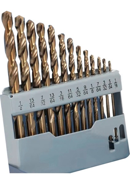 Kobalt Matkap Ucu Seti M35 Yüksek Hızlı Çelik Burgu Uç Uzunluğu Sertleştirilmiş Metal, Paslanmaz Çelik, Dökme Demir (13 Adet) (Yurt Dışından)