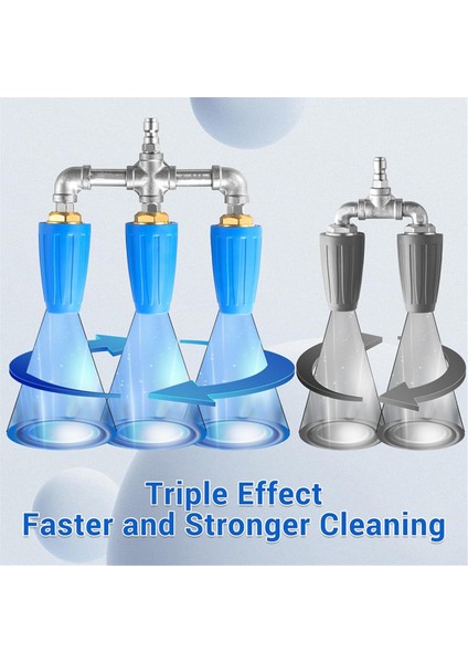 Üçlü Turbo Nozullu Basınçlı Yıkama Makinesi, 1/4 Inç Hızlı Bağlantılı 360° Dönebilen Turbo Nozul, 2.0 Delik, 4000 Psı (Yurt Dışından) modelleri