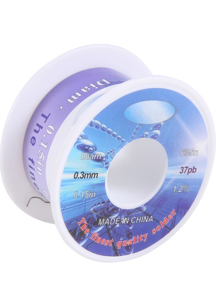 Katı Lehim 0,3 mm Çaplı Akı Çekirdekli %63 Kalay %37 Kurşun Uzun Tel Makarası (Yurt Dışından)