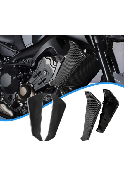 Yamaha MT09 Mt-09 mt 09 2017-2020 Için Siyah Motosiklet Radyatör Yan Panelleri Koruyucu Kapak Kaplaması (Yurt Dışından)