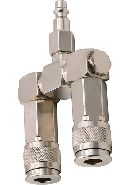 Hava Hortumu Bağlantısı 2 Yollu Hava Hortumu Ayırıcı 1/4 Inç Hava Kompresörü Aksesuarları Bağlantı Parçaları 360 Derece Dönebilen Bağlantı Parçaları (Yurt Dışından) indirimleri