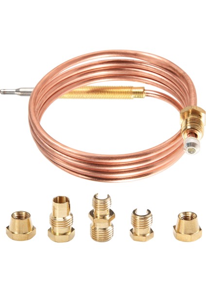 900 mm Gazlı Ocak Üniversal Termokupl Kiti M6X0.75 Dökülmüş Somunlarla (Beş) Yedek Termokupl (Yurt Dışından)