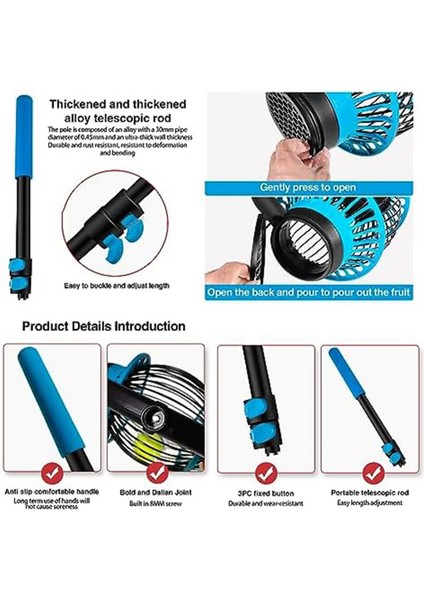 Fındık Toplayıcı, Meyve Toplayıcı Üst Tarafı Açıklıklı Hazne, Ceviz Toplayıcı Üst, Ceviz ve Golf Topları Için Uygun (Yurt Dışından) fırsatları