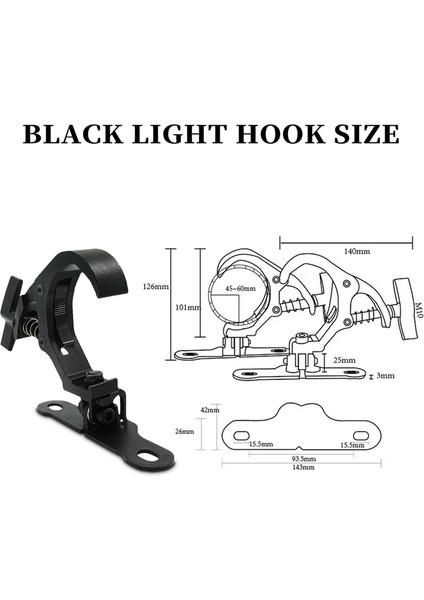 Çift Alüminyum Sahne Işık Kancası Işın Hareketli Kafa Işık Kafes Klipsi Güvenlik Yükü 150 kg Dj Disko Sahne Ekipmanları Için (A) (Yurt Dışından) fırsatları