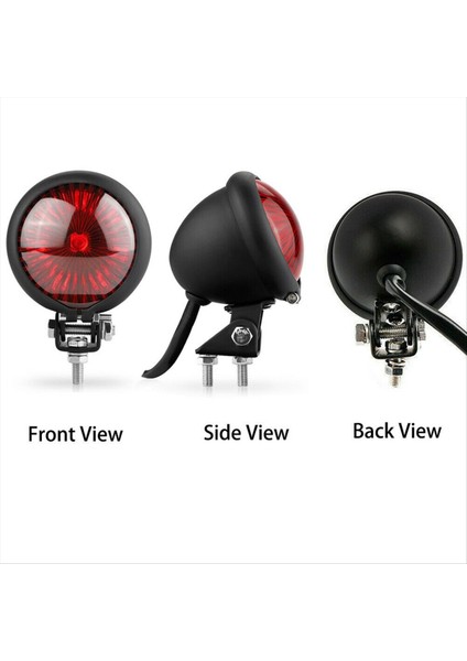 Harley Yamaha Honda Retro Fren Lambası Için 12V LED Arka Stop Lambası Kırmızı Lens (Yurt Dışından) fırsatları