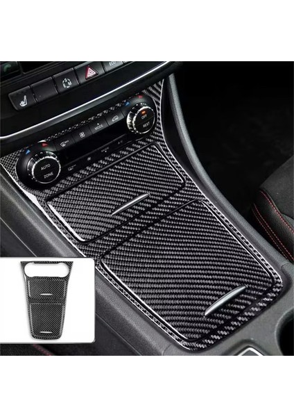 Mercedes-Benz Gla X156 Cla C177 Için Karbon Fiber Orta Konsol Orta Saklama Kutusu Dekorasyon Çıkartması (Yurt Dışından) modelleri