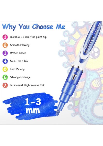 Simli Kalemler, 12 Parça Simli Kalemler, Kendin Yap El Sanatları Için Boya Kalemleri (Yurt Dışından) modelleri