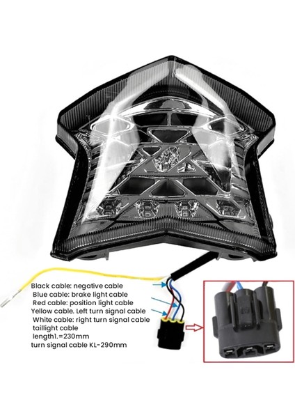 Kawasakı Için Motosiklet LED Arka Lambası Arka Fren Stop Lambası (Yurt Dışından) indirimleri