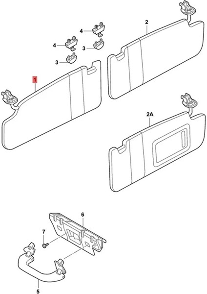 Skoda Octavia 3 A7 Fabia Mk3 Karoq Rapid Seat Leon Arona Ibiza/st 5G0857551 5G0857552 Için L+R Iç Güneşlik W/ayna (Yurt Dışından) fırsatları