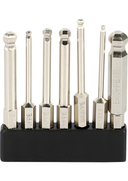 Broppe 7 Adet S2 Manyetik Bilyalı Tornavida Ucu 1/4 Inç Altıgen Şaft (Yurt Dışından)